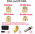 SMA Adapter Kit, 18pcs, Gold Plated, Compatible with FPV Antennas, Ham Radio, WiFi Router, etc....