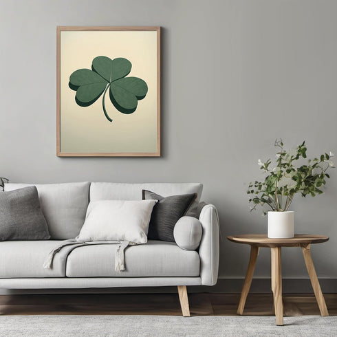 Posterizer 1 pcs-minimalist four-leaf clover sweet design poster 3-Floral & Botanical Art- Gift for Men Women Entrepreneur Teens -Chic Home Decor-...