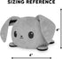 TeeTurtle - The Original Reversible Bunny Plushie - Pink Floral Ears - Cute Sensory Fidget Stuffed Animals That Show Your Mood, 4 Inch...