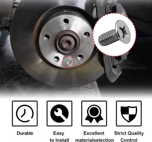 Brake Disc Rotor Screws 93600-06014-0H-Compatible With Honda, Acura, Hyundai and Kia Models,Ront and Rear Stainless Steel Retaining Screws(4Pcs)...