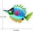 HHgrowe Metal fish art wall decor ocean beach swimming pool garden decoration indoor and outdoor home hanging decoration Sculpture Statue 4PC...