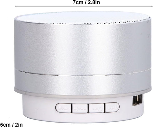 YWBL-WH Mini Speaker LED Bluetooth Speaker Subwoofer USB Wireless Speaker for Room Car...