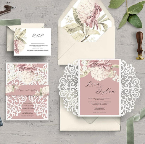 Flower Border Metal Die Cuts,Wedding Invitation Lace Frame Cutting Dies Cut Stencils for DIY Scrapbooking Cards Decorative Embossing Paper Dies fo...