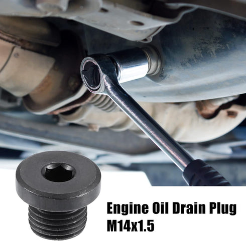 X AUTOHAUX M14x1.5 Steel Engine Oil Drain Plug Screw for Audi A4 A6 S8 S6 S5 Q7 Q5 RS7 RS7 for Volkswagen Touareg Black...