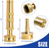 Hourleey 4" Adjustable Twist Hose Nozzle, 2" Heavy-Duty Brass 3/4" GHT Hose Nozzle Jet with 2 Garden Hose Rubber Washers (Nozzle Twist and Nozzle ...
