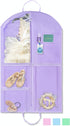Waterproof Hanging Garment Bag 40 inch Clothes Bag with Gusset, 5 Pockets & Side Zip for Dance Costumes, Sports, Skating, Theatre, Beauty Pageants...