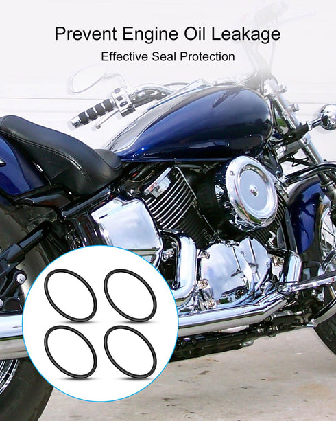4 Pcs Engine Valve Cover Gasket O-rings Seal Fit for Yamaha XVS 1100 XT600 XVS 650 XVS650 SRX600 TT 600650 Replace 93210-62446-00...