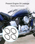 4 Pcs Engine Valve Cover Gasket O-rings Seal Fit for Yamaha XVS 1100 XT600 XVS 650 XVS650 SRX600 TT 600650 Replace 93210-62446-00...