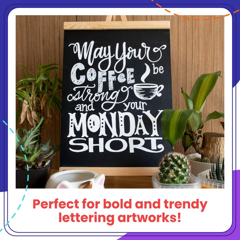 White Jumbo Chalk Markers - 15mm Window Markers | Pack of 2 White pens - Use on Cars, Chalkboard, Whiteboard, Blackboard, Glass, Bistro | Loved by...