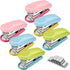 Leinuosen 6 Pack Mini Stapler with 1000 Staples Pink Small Stapler Multipack 16 Sheets Capacity Standard Staples with Box Desktop Stapler Remover ...