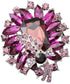 4pcs Purple Crystal Rhinestone Brooches For Wedding Bouquet Decoration...