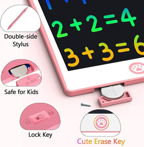 Hockvill LCD Writing Tablet for Kids 8.8 Inch, Kids Toys for Girls Boys Drawing Pad for 3 4 5 6 7 8 Year Old Kid, Toddler Drawing Doodle Board Tra...