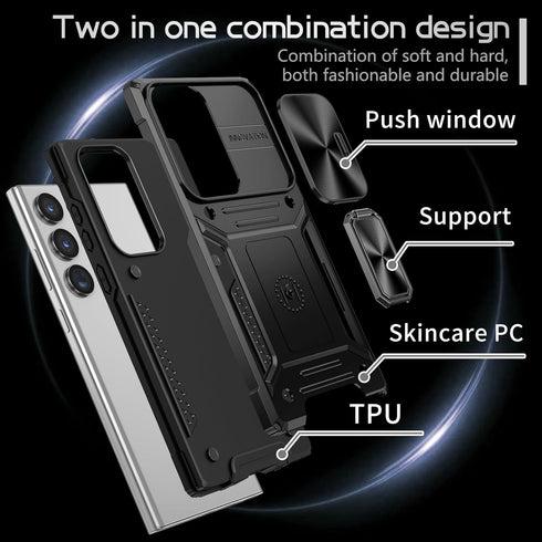 Galaxy S23 Ultra Case for Samsung Galaxy S23 Ultra Case with Kickstand Slide Camera Cover Military Grade Protection Shockproof Case for Galaxy S23...