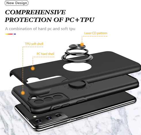 Galaxy S22 Plus Case for Samsung Galaxy S22 Plus Case Military Grade Shockproof Built-in Ring Holder Kickstand Car Mount Armor Heavy Duty Protecti...