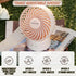 Portable Oscillating Desk Fan Table Fan Small Mini Fans Rechargeable 3.5 Inches Handheld Portable Table Top Fans for Office Desk Indoor/Outdoor (P...