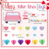 TaoBary 85 Pcs Valentine's Day Bulletin Board Set 3D Heart Honeycomb Owl Love Truck Bulletin Board Cutouts Valentine's Day Classroom Decorations f...