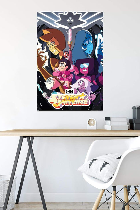 Trends International Steven Universe - One Sheet Wall Poster, 34L x 22.4W, Premium Poster & Mount Bundle...
