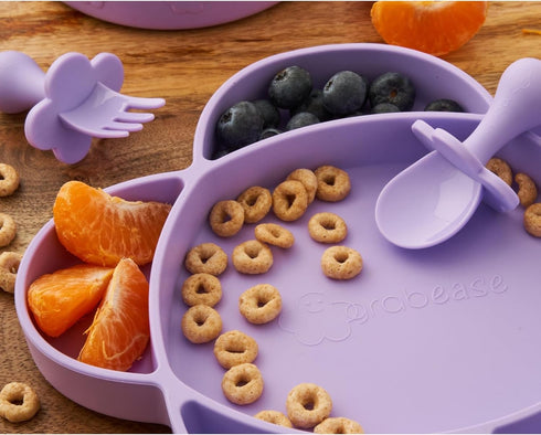 grabease Silicone Suction Plate for Baby & Toddler Self-Feeding, 6-Section Dish With Stay-Put Grip, BPA and Phthalates-Free, Dishwasher and Microw...