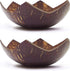 Set of 2 Jumbo Star Coconut Bowls, 2 Wooden Spoons & 2 Reusable Bamboo Straws - 100% Natural, Hand Carved by Artisans, Eco-Friendly & Sustainable ...