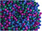 SCARA 0.35 ounce (10g) Czech Glass Round Beads 0.08 inches (2mm), Dark NEON (UV Active) Glass beads for Jewelry and Bracelets Making, Beads for Br...