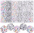 8800pcs Beads Kit, Including 7200pcs 4mm Glass Seed Beads and 1600pcs Letter Beads for Bracelet Jewelry Making and Crafts with 20m Crystal String ...
