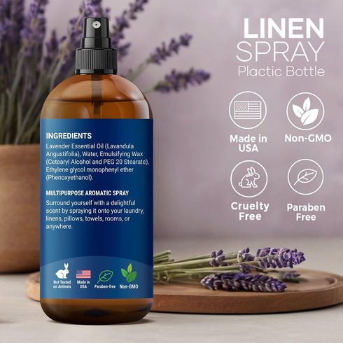 Lavender Linen Spray 8 fl oz - Refreshing Bed Linen Spray - Fabric Refresher Pillow Spray for Bedding, Bed Sheets - Nexon Botanics...