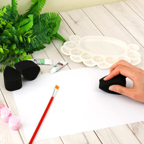 10Pcs Face Paint Sponges Painting Sponge High Density Face Painting Supplies for Art Work and Body Painting Tear Drop (Black)...