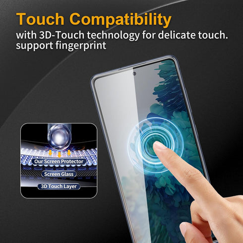 3 Pack Privacy Screen Protector for Samsung Galaxy S20 FE With 3 Pack Camera Lens Protector, Anti Spy Tempered Glass 9H Hardness, Black Protector ...