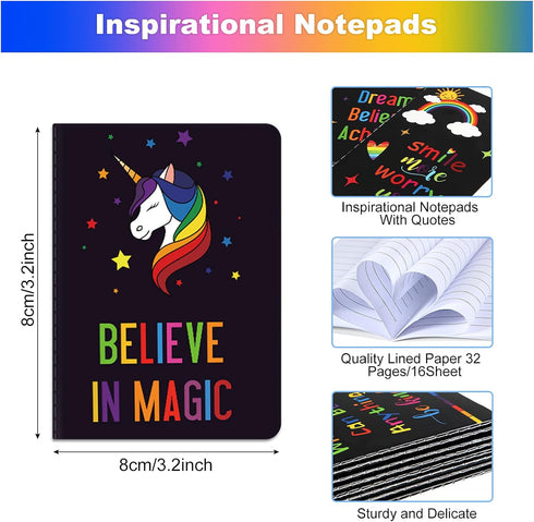 24 Pieces Inspirational Notepads Cute Mini Motivational Journal Notebook Small Pocket Lined Notebooks Positive Inspiring Notebook for Home and Off...
