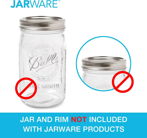 Jarware Cold Brew Coffee Maker and Tea Infuser Lid For Wide Mouth Mason Jars,Black...