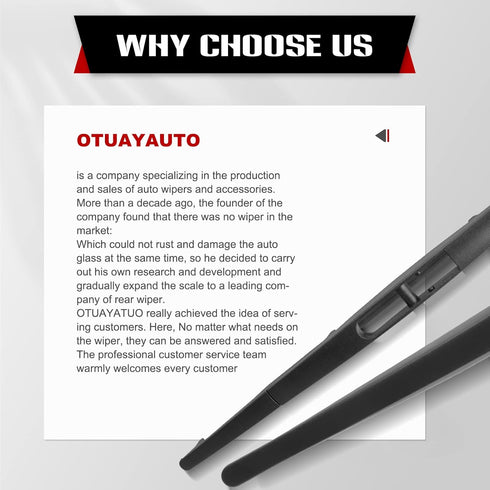 OTUAYAUTO Rear Windshield Wiper Arm Blade Set - Replacement for Honda Pilot 2016-2023 OE Factory Accessories...