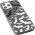 Matte Black Case compatible with - iPhone 12 Pro Max - 6.7 inch Protective TPU Rubber Cover Cute Bats Spooky Print Classy Bumper Non-Slip Lightwei...
