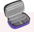 Teamoy Jewelry Travel Case Organizer - Small Storage Bag for Necklace, Earrings, Rings, Watch, Purple Dots...