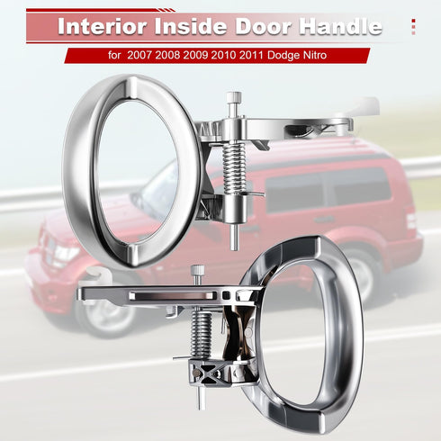 FAERSI 81632 Interior Door Handle Front/Rear Left Driver Side Replacements for Dodge Nitro 2007 2008 2009 2010 2011 Door Handle, Chrome.Replaces O...