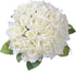 Artificial Flowers Rose Bouquet 2 Pack Fake Flowers Silk Plastic Artificial White Roses 18 Heads Bridal Wedding Bouquet for Home Garden Party Wedd...