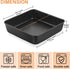 E-far 8x8 Baking Pan, Nonstick Square Cake Pan with Stainless Steel Core, Black Metal Bakeware for Brownies Lasagna Cakes, Non-toxic & Easy Clean,...