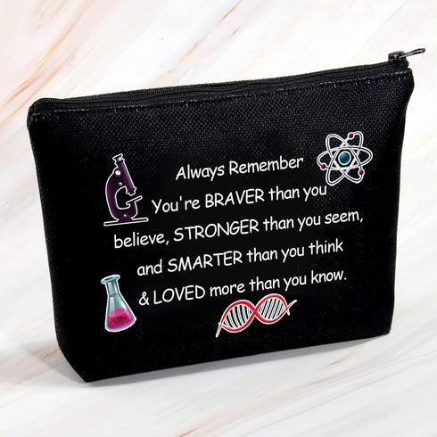 MBMSO Science Gifts Makeup Bag Chemists Biologist Physicist Teacher Student Gifts Zipper Pouch Cosmetic Bag Travel Bag Toiletry Organizer (Science...