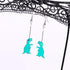 2 pairs Cute Dinosaur Drop Earrings Resin Funny Purple Dinosaur Acrylic Harajuku Earringsfor Women - 2 PAIR...