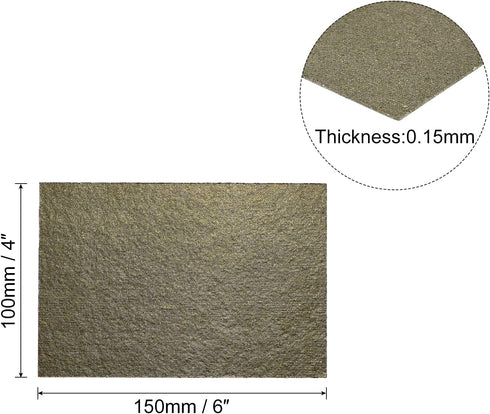 MECCANIXITY Microwave Oven Waveguide Cover Mica Repairing Plate Oven Sheet Board for Kitchen 150x100x0.15mm, Pack of 4...