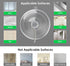 HangerSpace Suction Cup Hooks, 12 Packs Combo Set Clear PVC Suction Cups with Metal Hooks Removable Suction Cups for Kitchen Bathroom Shower Wall ...