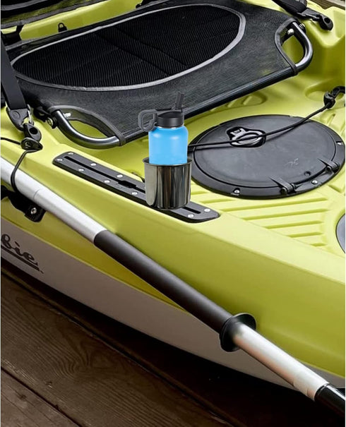 Multi-Functional Kayak Cup Holder, Track Mounted Drink Holder, Phone Holder, Kayak Bottle Holder cans Holder, Kayak Track Mount Install, Stainless...