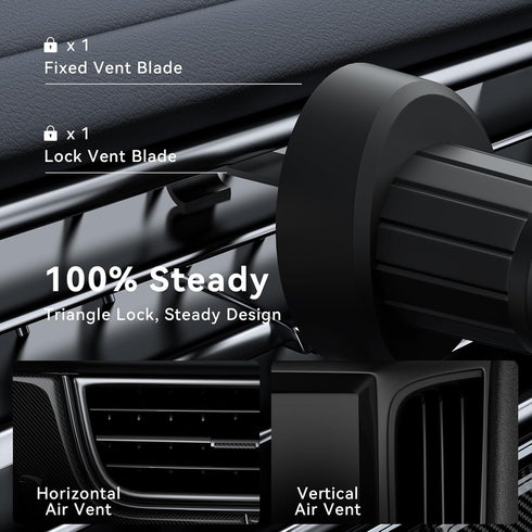 Amlink Wireless Car Charger - 15W Fast Chargeing Cell Phone Holder Car - Auto Clamping Phone Mount Holder for Dashboard Windshield Air Vent Compat...