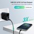 RoyPow AC to DC Converter, 110V/120V to12V Converter, 36W USB C Charger with Car Cigarette Lighter Socket, 3-Ports Wall Charger 18W PD3.0 Travel P...