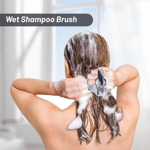 Scalp Massager Hair Growth, Scalp Scrubber Wiht Silicone Bristles, Head Massager Scalp, Wet Dry Hair Care Scalp Scrub for Women Man (Black)...