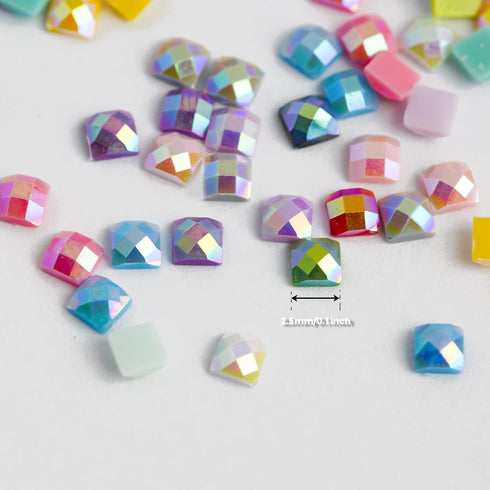 AB Diamond Painting Beads Square Drill Diamond Painting Accessories 60 Colors Diamond Beads, AB Diamond Painting Drills for Diamond Art Accessorie...