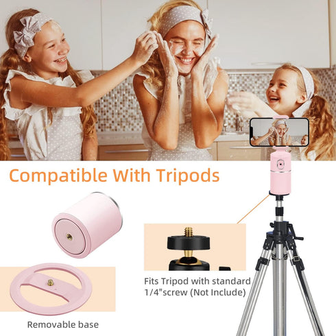Mcbazel Auto Face Tracking Tripod, No App Required, Rechargeable Battery, 360° Rotation Phone Tracking Holder Face Body Phone Camera Mount for Liv...