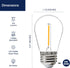 FLSNT 24 Pack LED S14 Replacement Light Bulbs, Shatterproof Waterproof 1W Outdoor String Light Bulbs, E26 Regular Base, 2200K Warm White, CRI80, N...