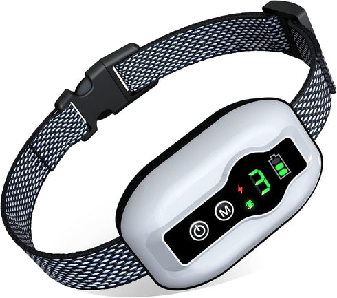 Dog Bark Collar, Anti-Barking Pet Training Collar, Waterproof e-Bark Shock Collar for Large Medium Small Dogs, Rechargeable Barking Collar with Be...
