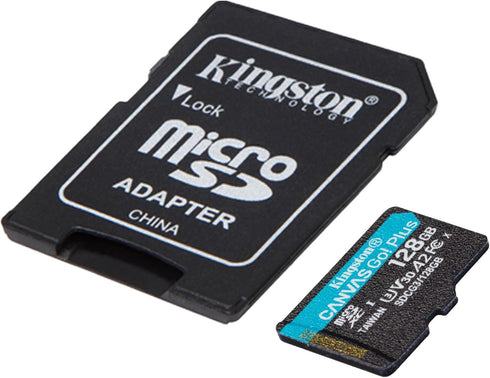 Kingston 128GB Canvas Go Plus microSDXC Card | Up to 170MB/s | UHS-I, C10, U3, V30, A2/A1 | with Adapter | SDCG3/128GB...