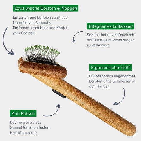 Bamboo Groom Soft Slicker Brush Small (BG SSLICK SM)...